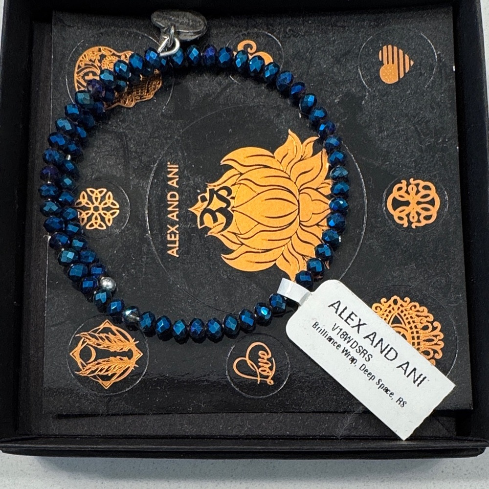 Alex and Ani Midnight Blue Beaded Bracelet